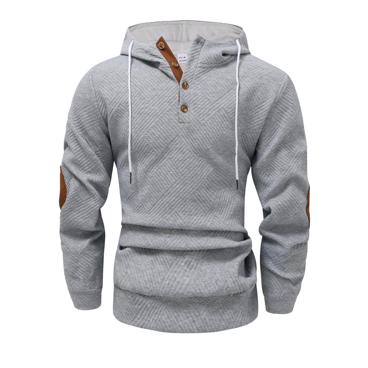 Men's sporty hoodie with unique texture design and chic stylish accents
