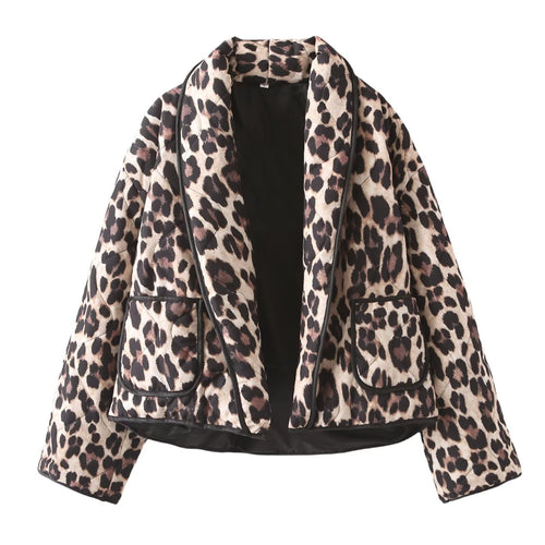 Veste en polaire confortable pour femmes avec motif léopard Chic & Stil