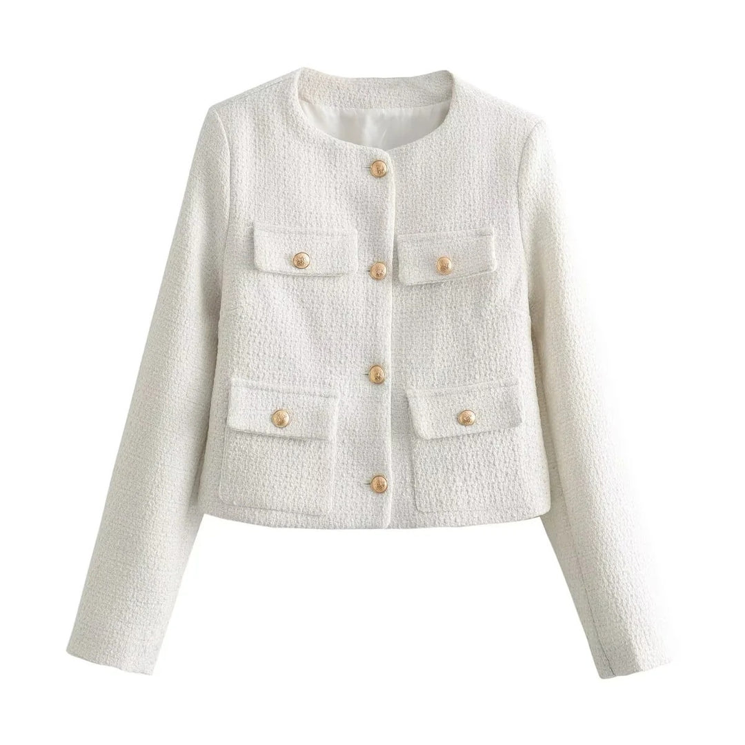 Veste courte tendance pour femmes avec deux poches poitrine pratiques Chic & Stil