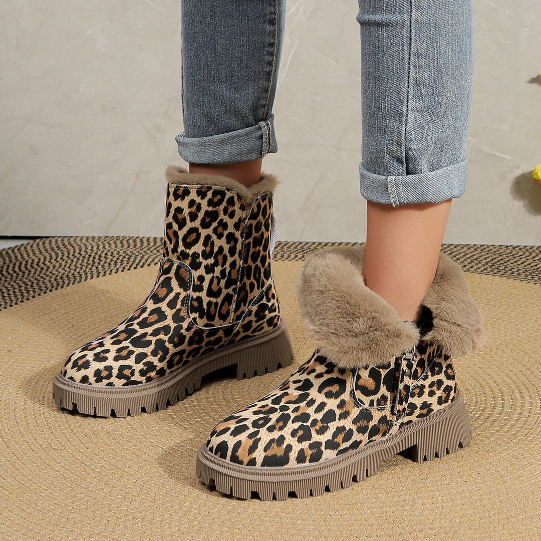 Lune London | Elegant Boots With Leopard Pattern