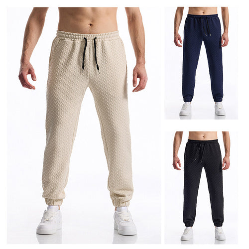 Chic and stylish men's leisure sports pants with textured design