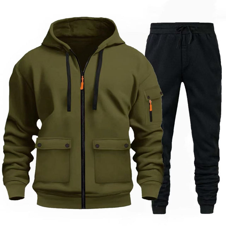 Men's sports jacket with practical pockets and chic and stylish joggers