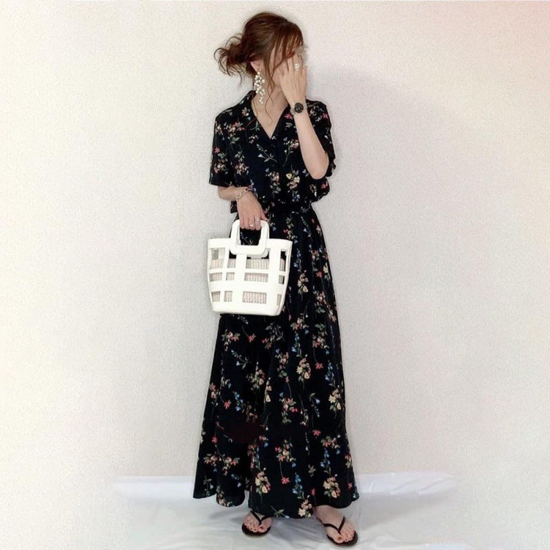 Lune London Floral Maxi Shirt Dress for Women