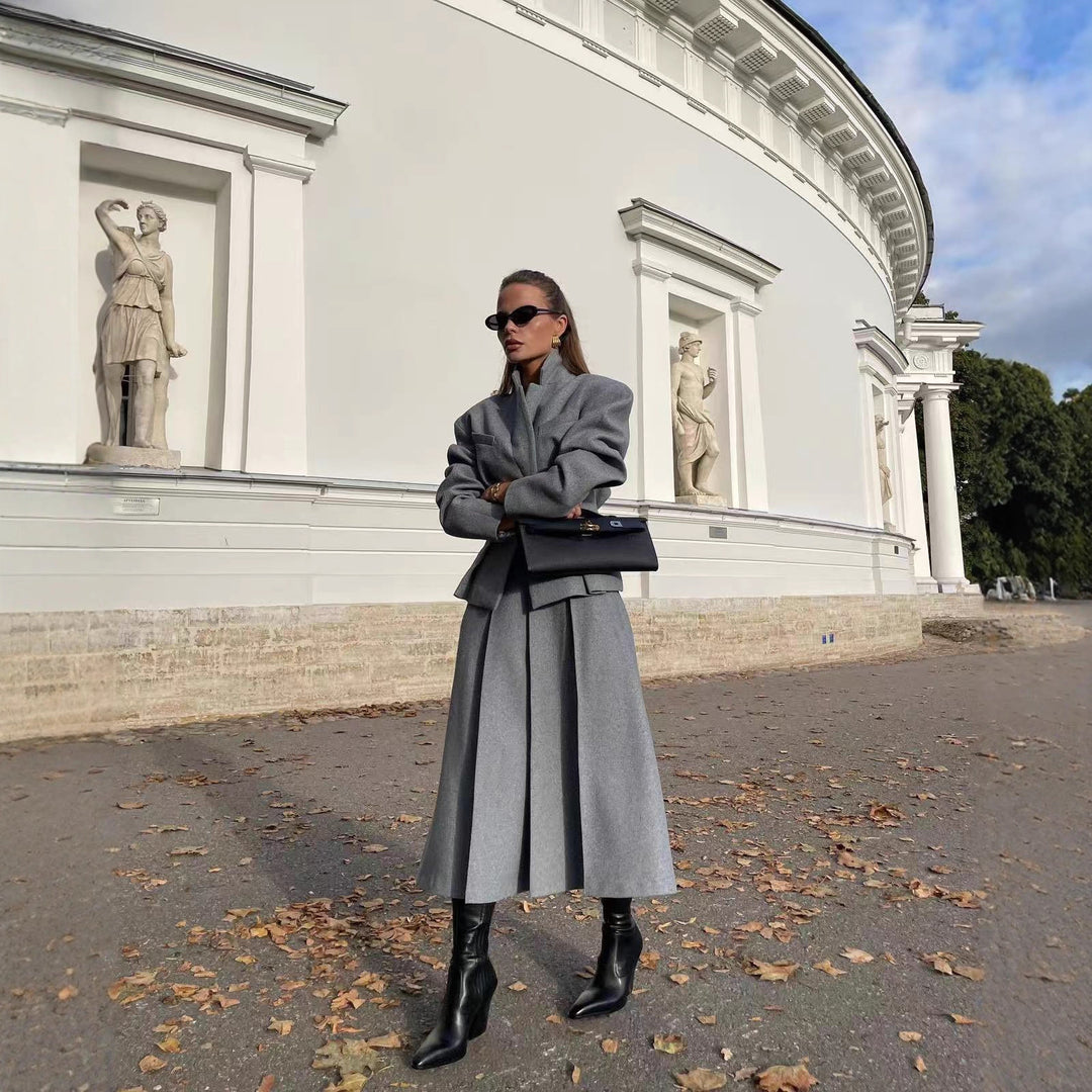 Elegant blazer set for women with chic skirt and feminine silhouette Lune London