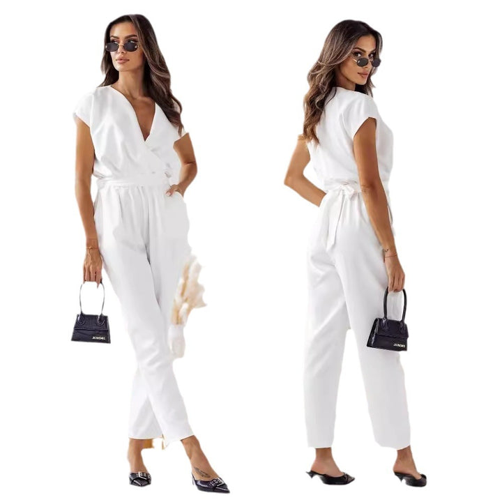 Ladies wide leg wrap front combi Lune London