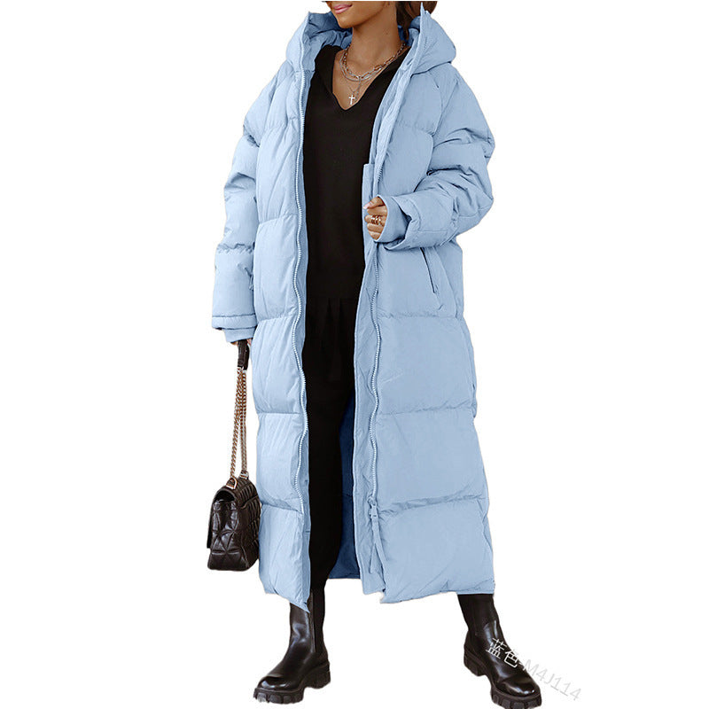 Ladies long winter quilted jacket Amarae