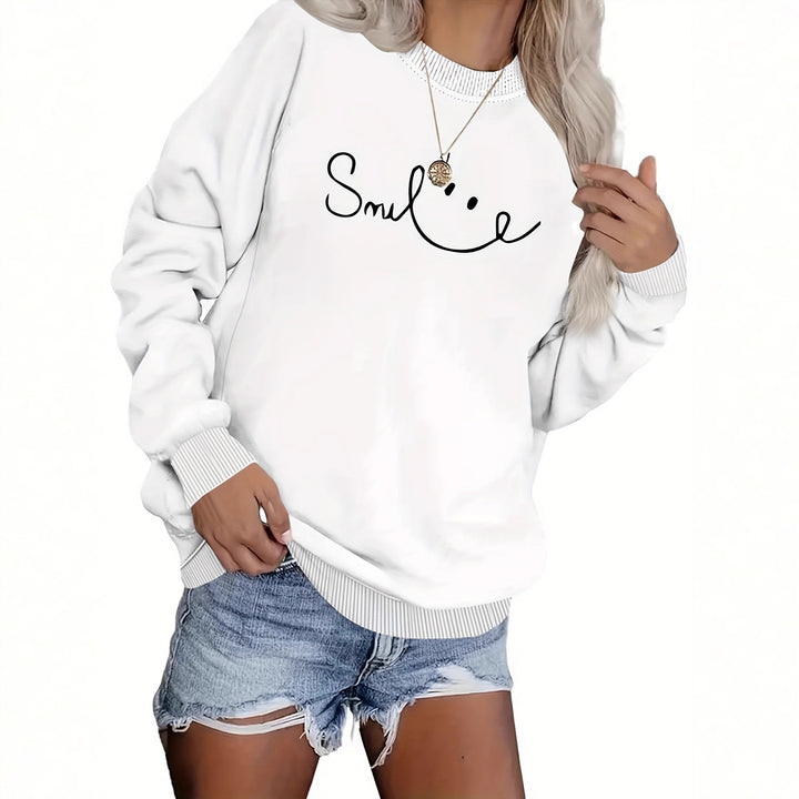 Sweat-shirt pour femmes avec lettrage décontracté et coupe confortable Chic & Stil