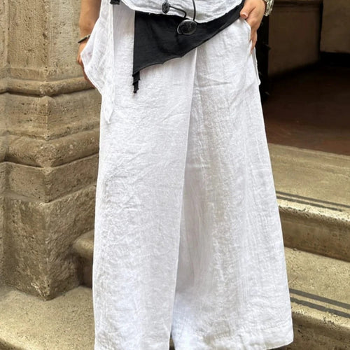 Wide linen pants for women Amarae