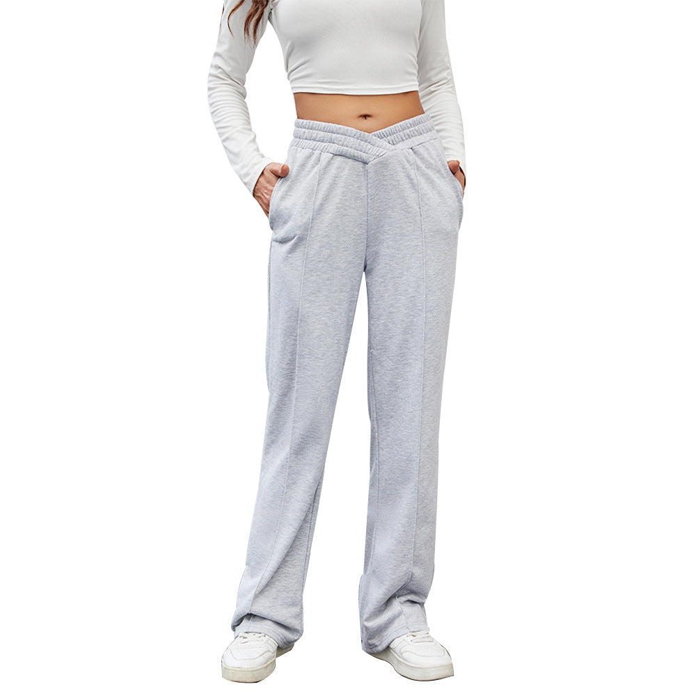 Pantalon de loisirs confortable pour femmes avec taille élastique et poches pratiques Chic & Stil