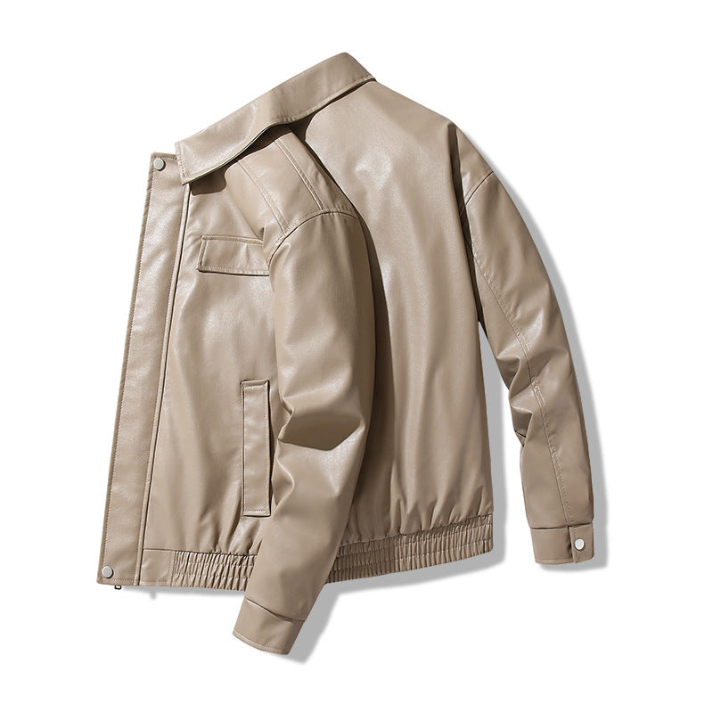 Faux leather jacket for men with elastic waist Lune London