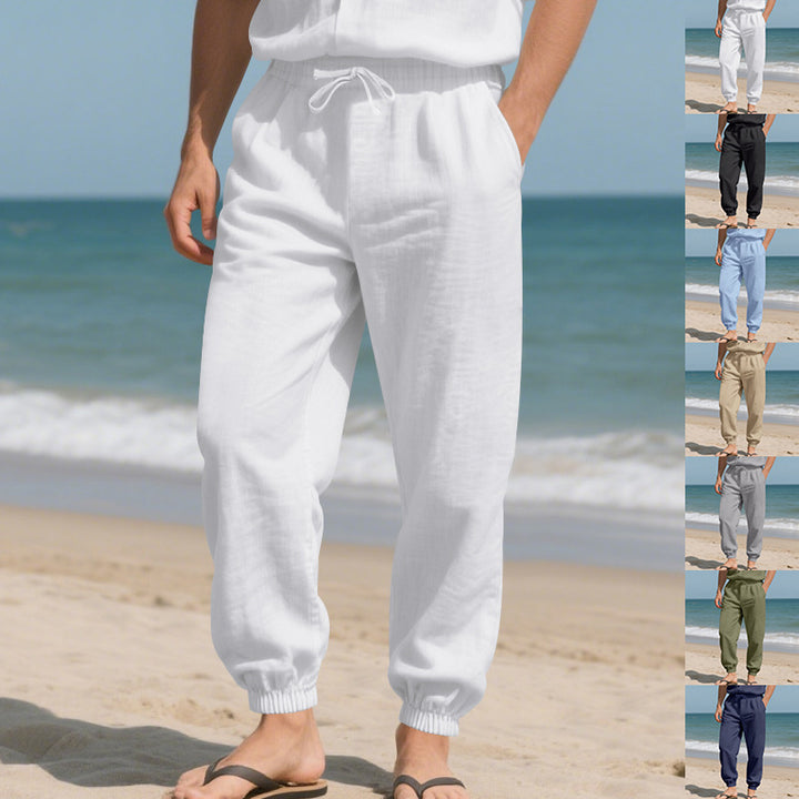 Women's leisure pants made of breathable, lightweight material with adjustable waistband Chic and style