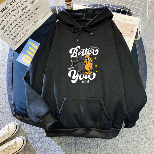 Women's hoodie with playful animal motif Chic & Stil