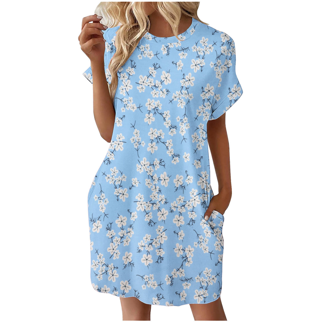 Chic Floral Print Shift Dress for Women