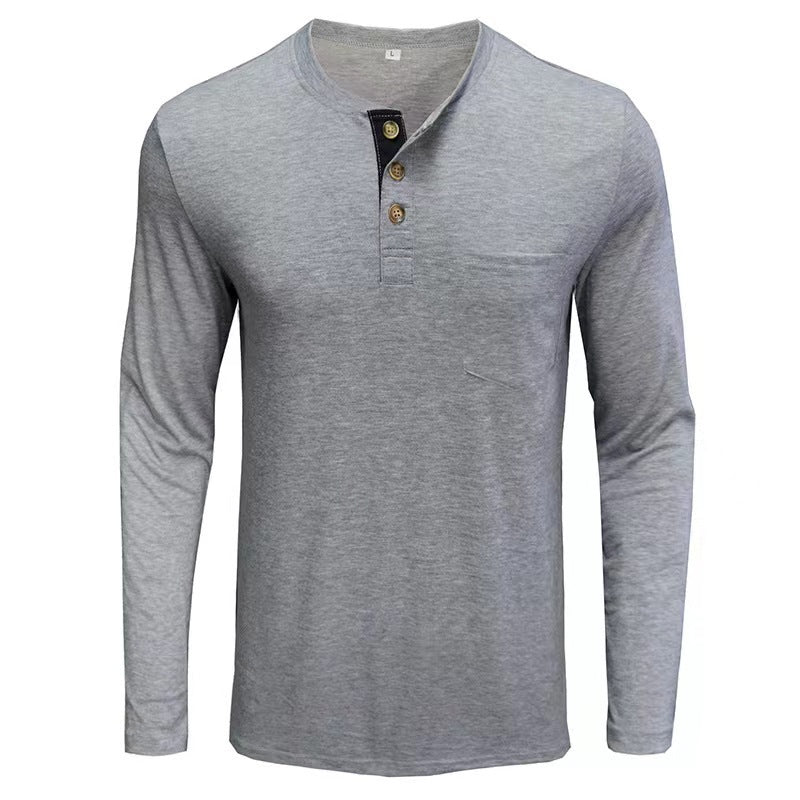 Trendy long sleeve shirt for men with button placket and chest pocket Lune London