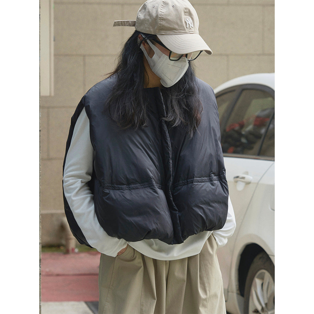 Women Boxy quilted thermo vest with stand-up collar and full-length zipper Amarae
