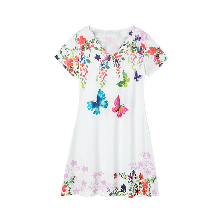 Lune London floral print short sleeve dress