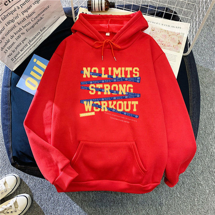 Women's Sporty Hoodie with Motivational Training Print Chic & Stil