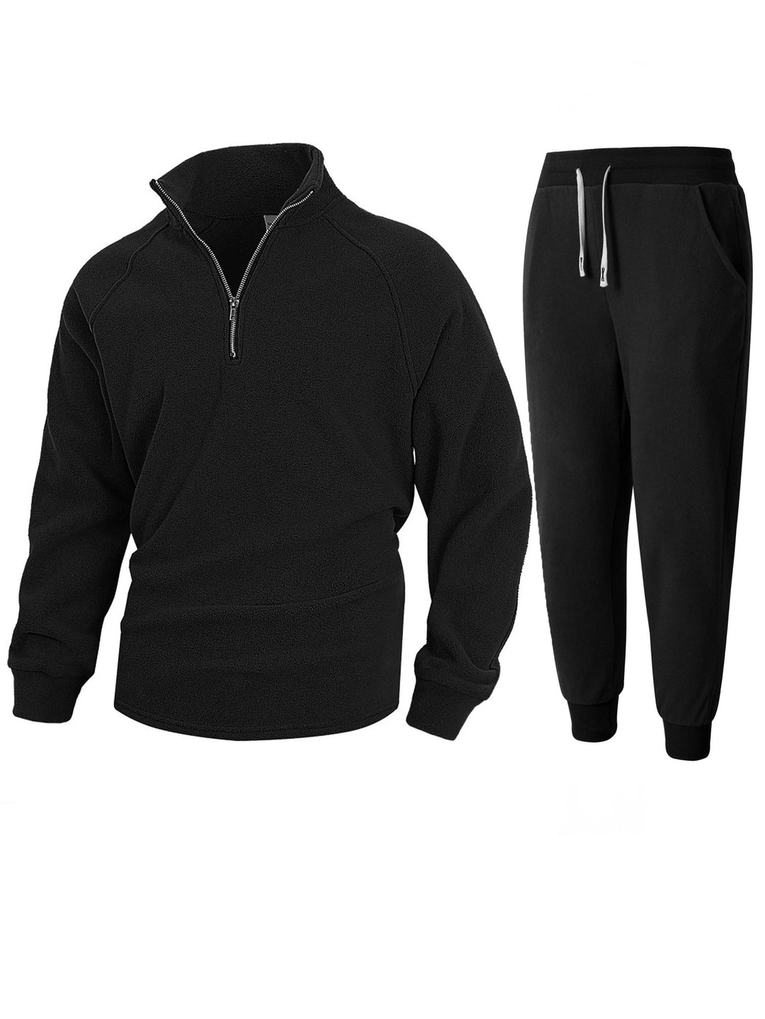 Men's fleece lounge jacket with mid-length zip Lune London