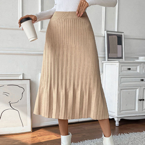 Amarae high-waisted pleated midi skirt for women