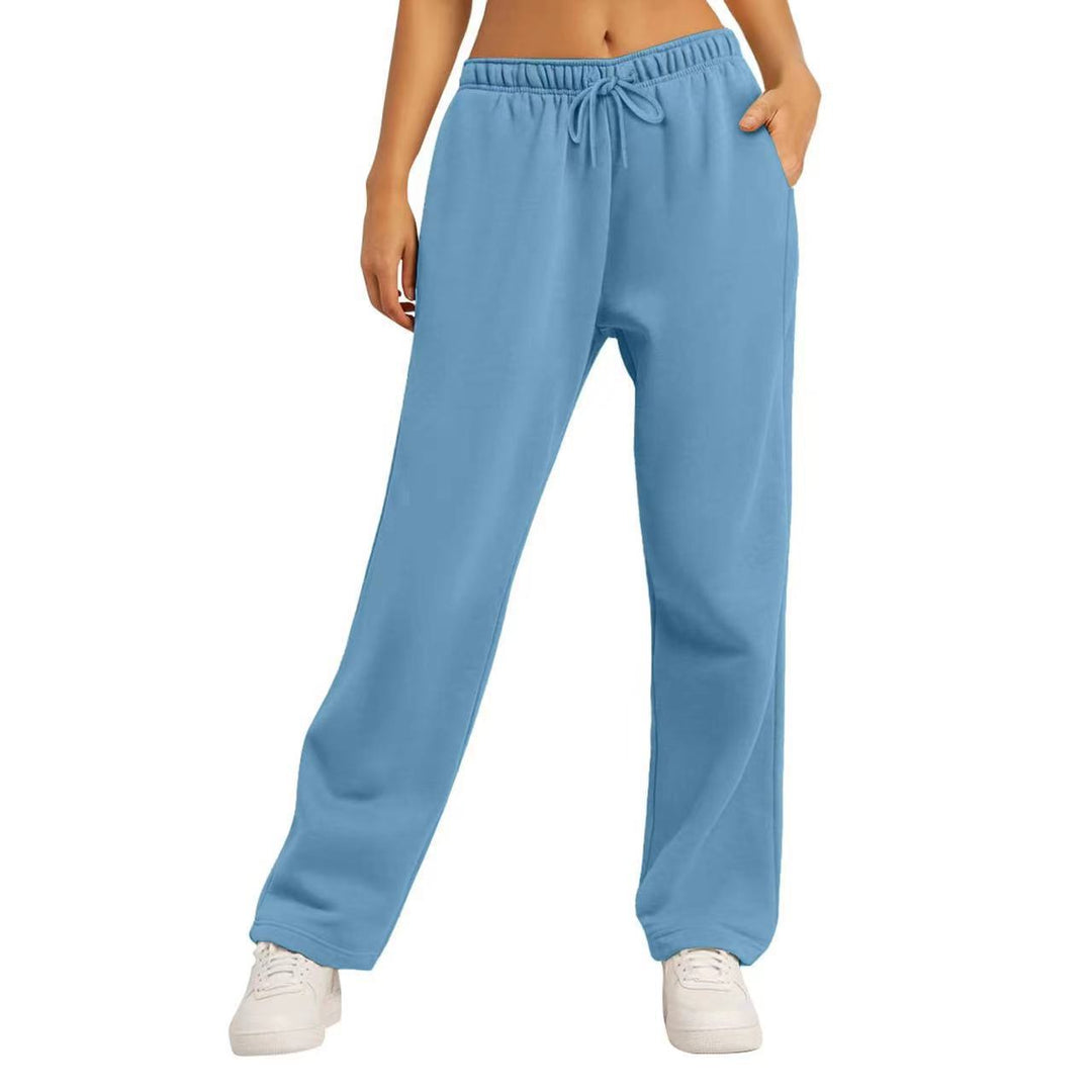 Women's wide casual pants with elastic waistband and practical side pockets Chic & Stil 1773783716