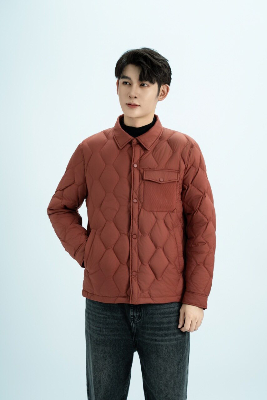 Men's quilted shirt jacket with lightweight thermal insulation Amarae