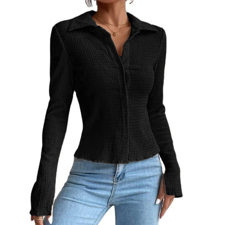 Long sleeve blouse for women with textured design Amarae