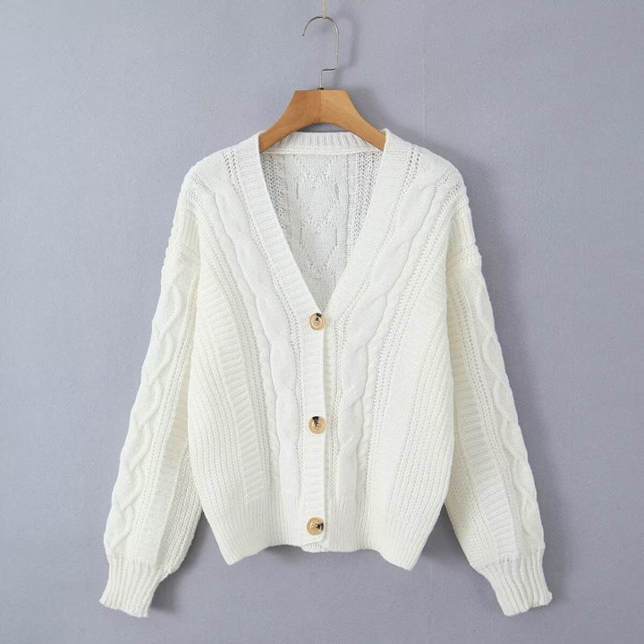 Cardigan confortable pour femmes avec décolleté en V Chic & Stil