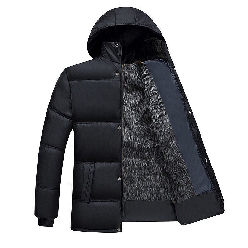 Men's winter quilted jacket with high collar and insulating lining Lune London