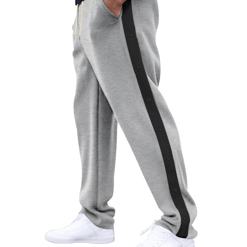 Casual sporty jogger pants for men with snap button details Lune London