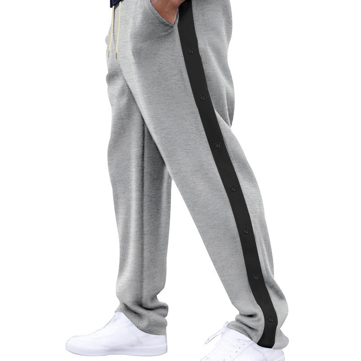 Casual sporty jogger pants for men with snap button details Lune London