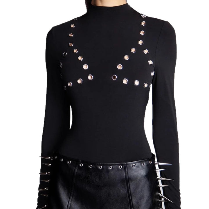 Body for women with decorative studs and long sleeves Lune London