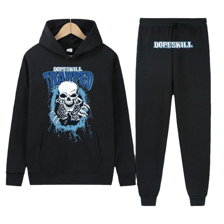Women's hoodie and jogging set with striking skeleton pattern Lune London
