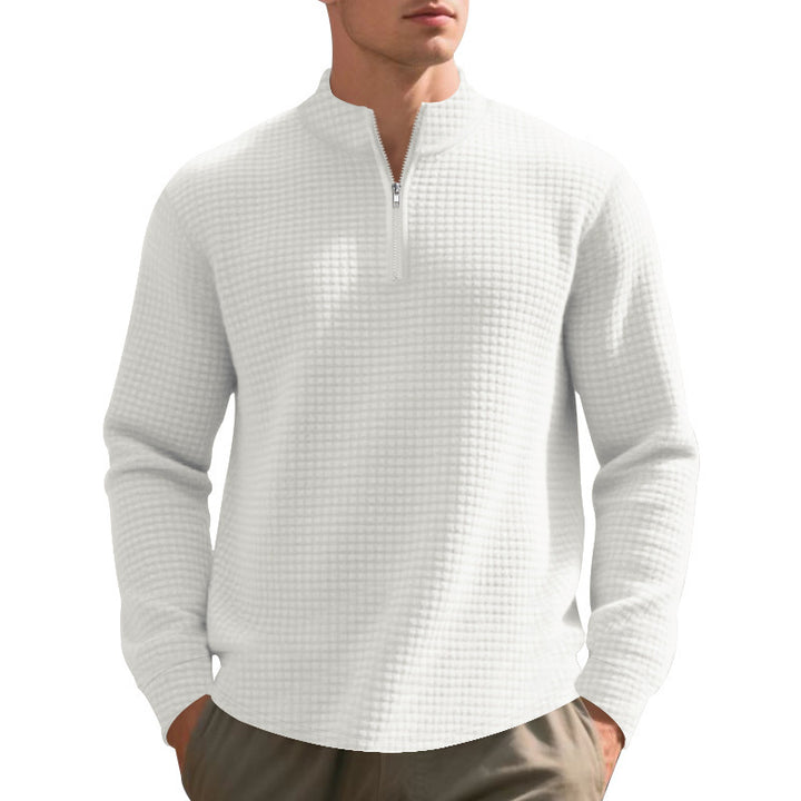 Men's sweatshirt with high collar and trendy zip Lune London