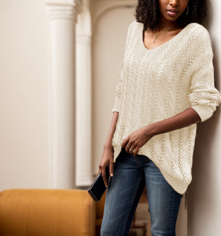 Women’s knit sweater with a unique eyelet structure Lune London