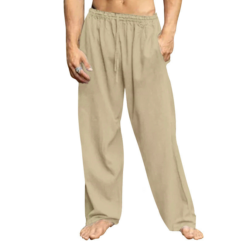 Men's Relaxed Leisure Pants with Elastic Waistband and Practical Pockets Lune London