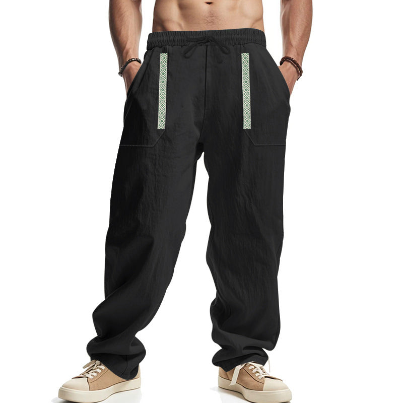 Casual cargo pants for men with elastic waistband and practical side pockets Lune London