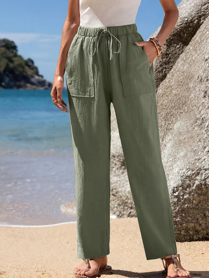 Women's beach pants, relaxed fit, with practical pockets and elastic waist Lune London