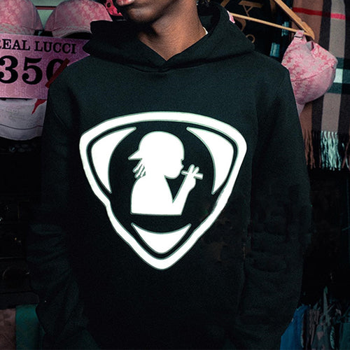 Men's hoodie with reflective logo Chic & Stil