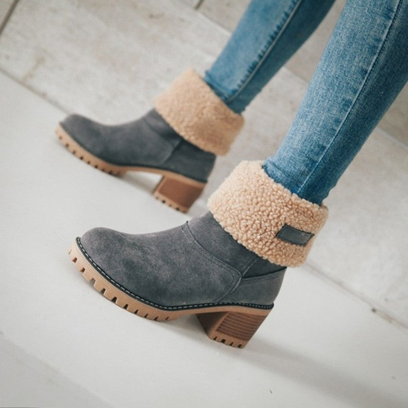 Ladies Comfortable Ankle Boots with Warm Lining Lune London