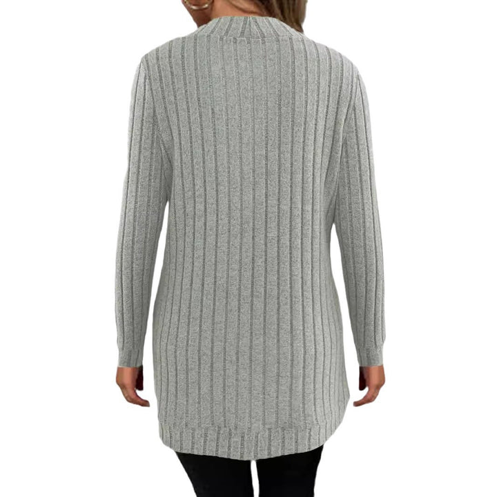 Women’s comfy knit cardigan with modern ribbed pattern Lune London