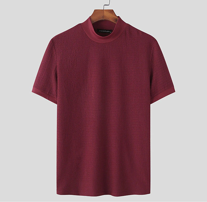 Men's high quality short sleeve t-shirt with structured design and elastic collar Amarae