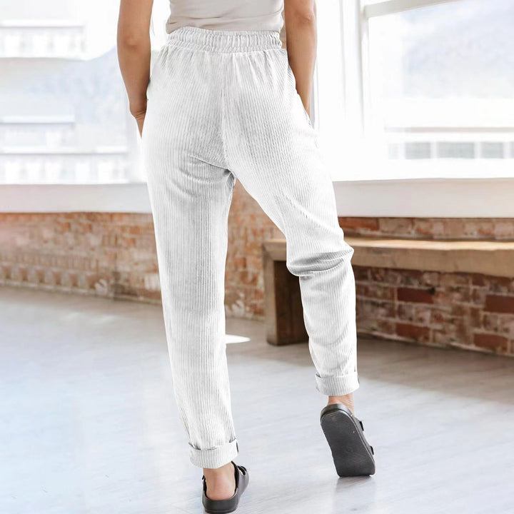 Ladies Comfortable Corduroy Leisure Pants Lune London