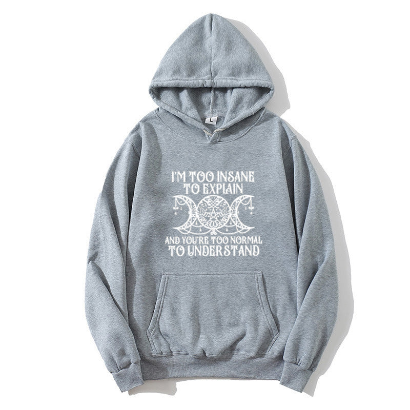 Women's hoodie with creative lettering and cozy fleece lining Chic & Stil