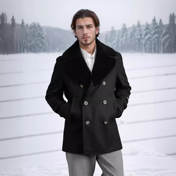 Fashion Duffle Coat for Men with Soft Collar and Practical Pockets Lune London