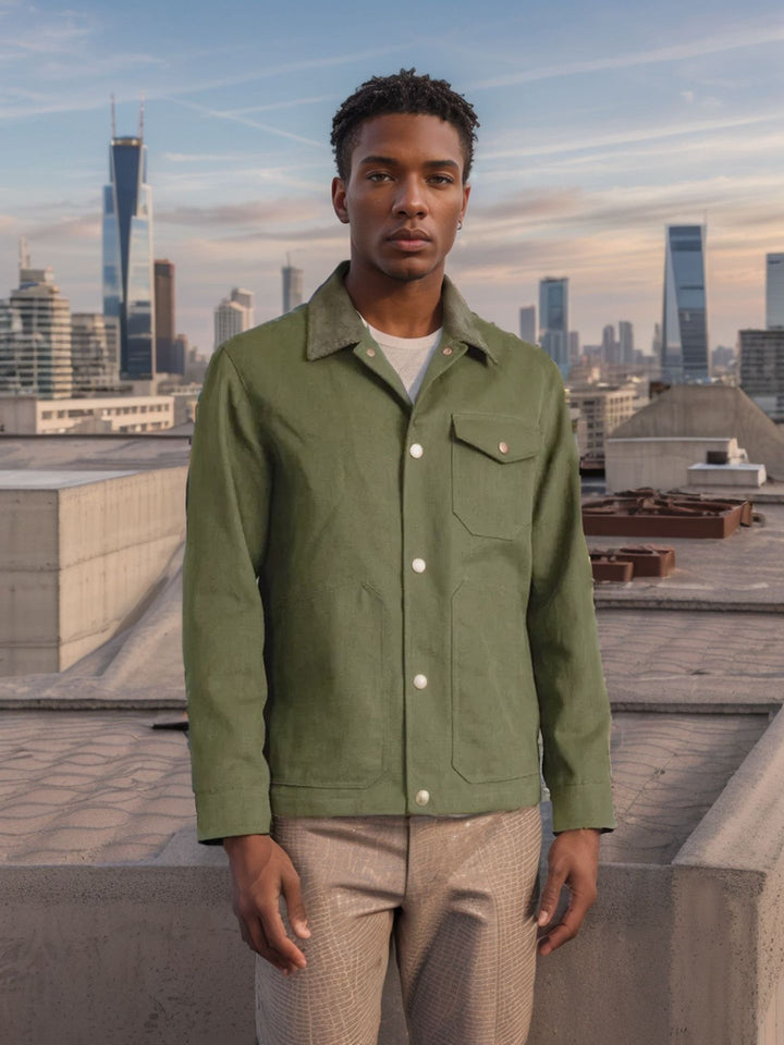 Casual cotton jacket for men with a chic work style