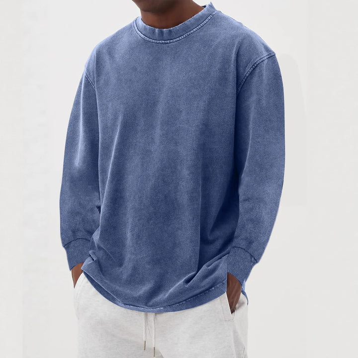 Casual oversized sweater for men in pleasant cotton blend Amarae