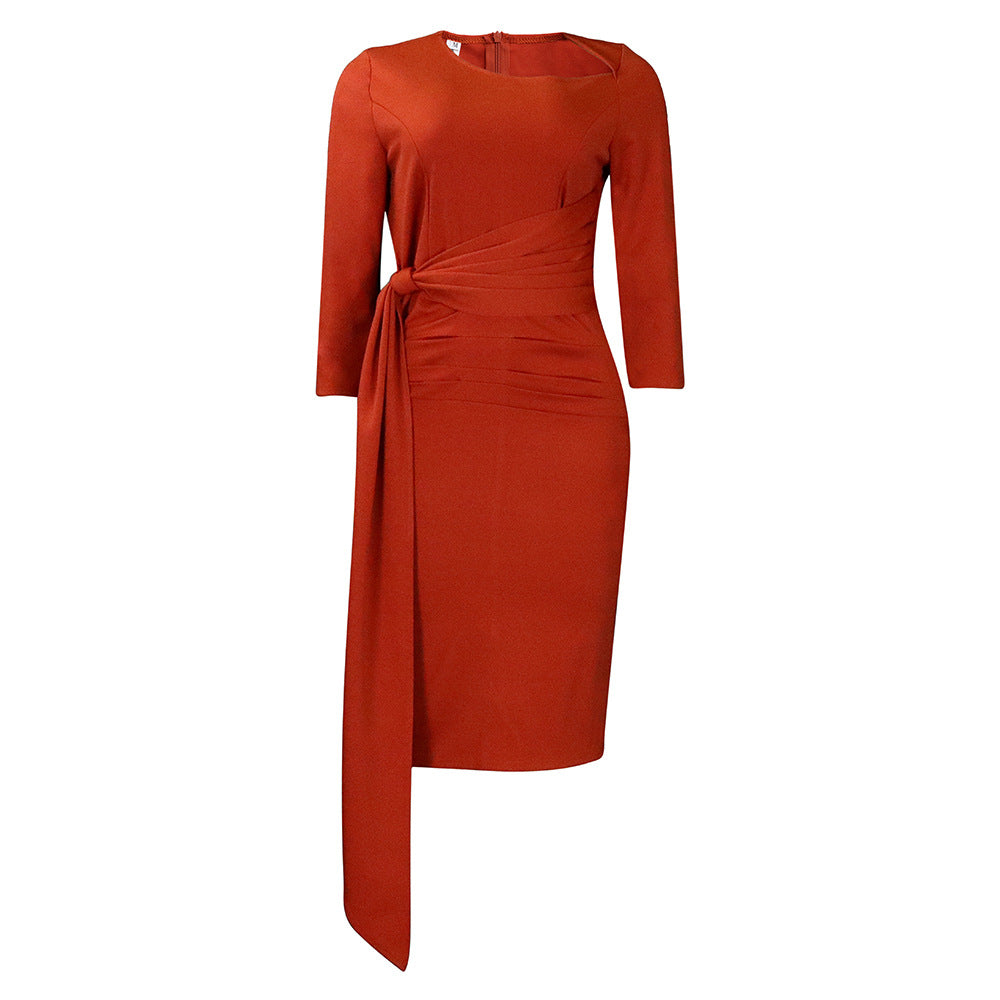 Fitted wrap dress for women with an elegant belt detail Lune London