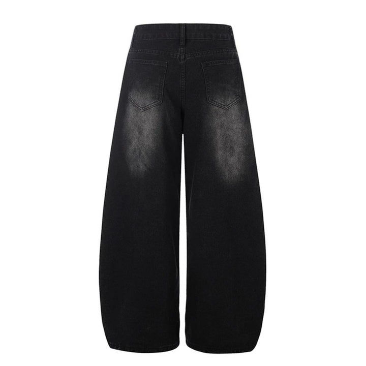Ladies Wide High-Waist Palazzo Pants made of Denim with Horse Embroidery and Culotte Cut Amarae