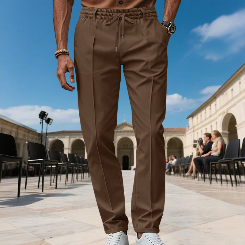 Men's elegant casual pants with elastic waistband and modern pockets Lune London