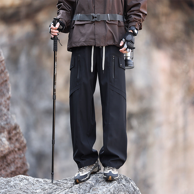 Multifunctional hiking pants for men with adjustable waist and practical pockets Lune London